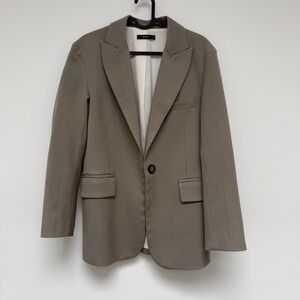 MO & Co. WOOL BLEND STRUCTURED BLAZER